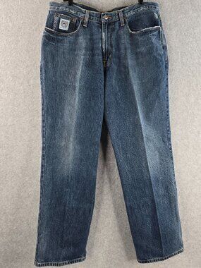 Cinch Jeans Mens 38x32 Relaxed Fit White Label Cowboy Rodeo Western Straight Leg